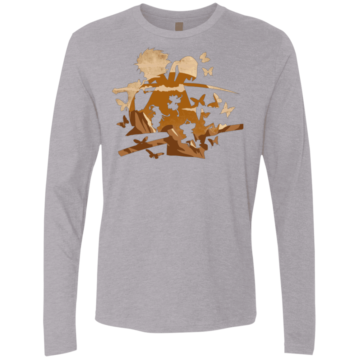 T-Shirts Heather Grey / Small Funky Samurais Men's Premium Long Sleeve