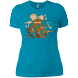 T-Shirts Turquoise / X-Small Funky Samurais Women's Premium T-Shirt