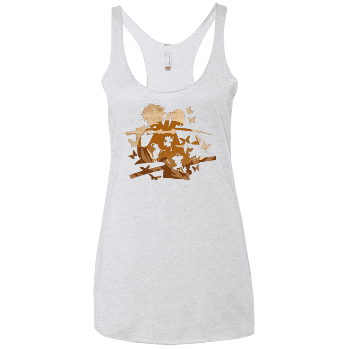 T-Shirts Heather White / X-Small Funky Samurais Women's Triblend Racerback Tank