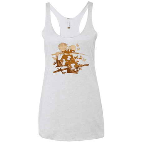 T-Shirts Heather White / X-Small Funky Samurais Women's Triblend Racerback Tank