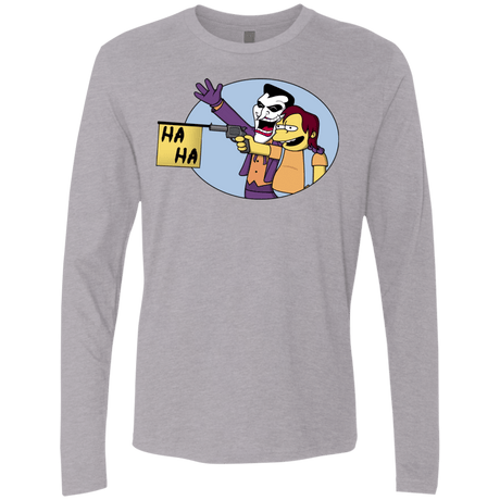 T-Shirts Heather Grey / Small Funny Gun Men's Premium Long Sleeve