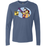 T-Shirts Indigo / Small Funny Gun Men's Premium Long Sleeve