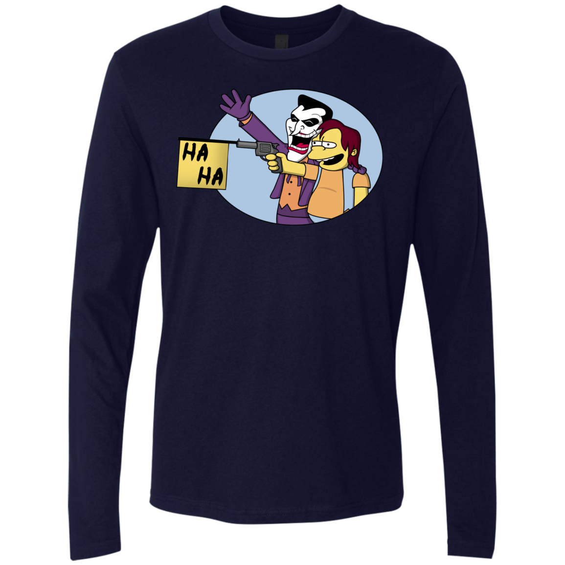 T-Shirts Midnight Navy / Small Funny Gun Men's Premium Long Sleeve