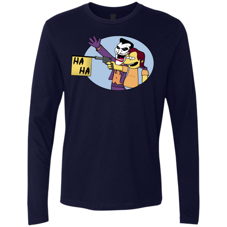 T-Shirts Midnight Navy / Small Funny Gun Men's Premium Long Sleeve
