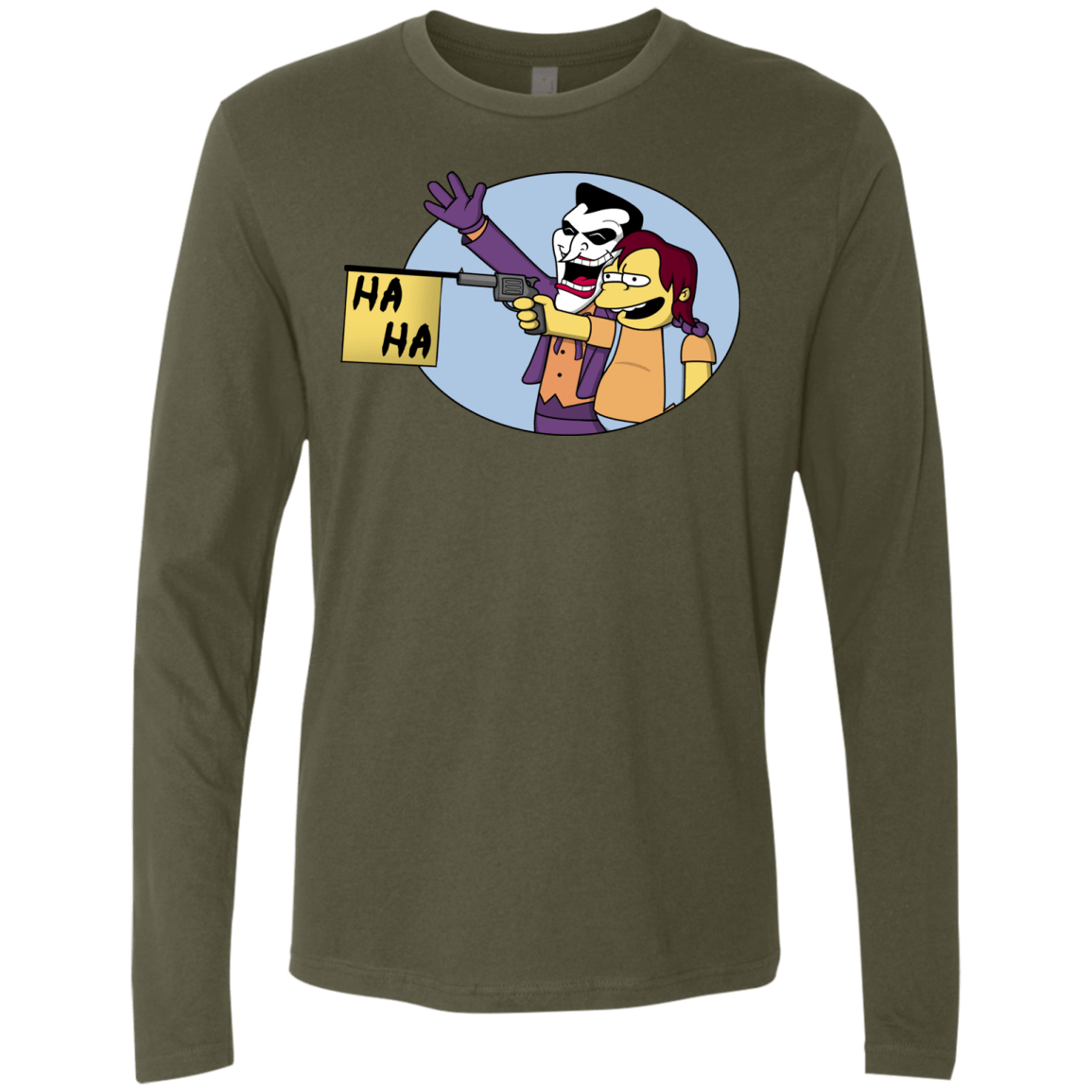 T-Shirts Military Green / Small Funny Gun Men's Premium Long Sleeve