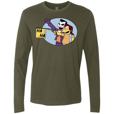 T-Shirts Military Green / Small Funny Gun Men's Premium Long Sleeve