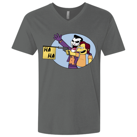 T-Shirts Heavy Metal / X-Small Funny Gun Men's Premium V-Neck