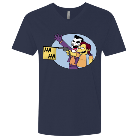 T-Shirts Midnight Navy / X-Small Funny Gun Men's Premium V-Neck