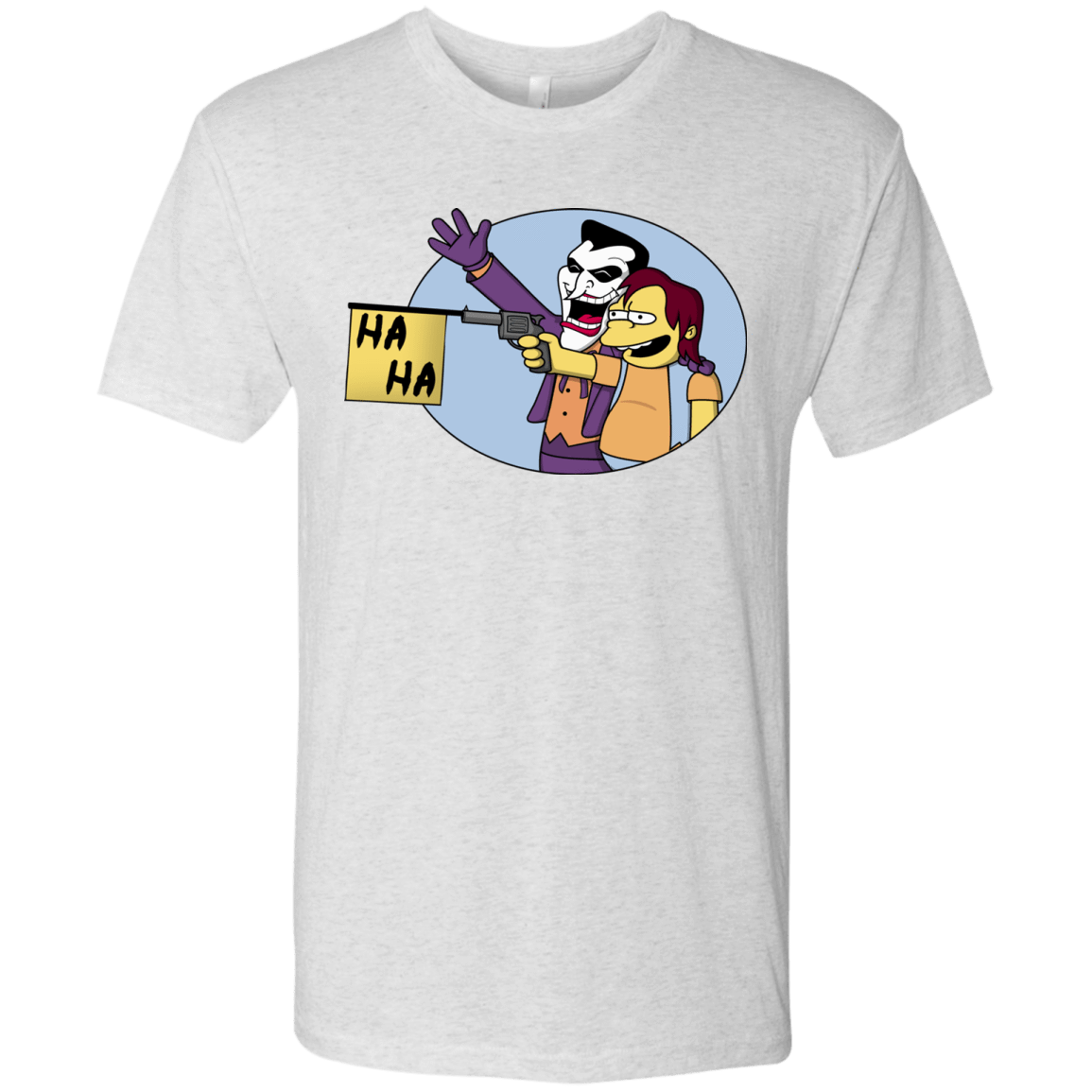 T-Shirts Heather White / Small Funny Gun Men's Triblend T-Shirt