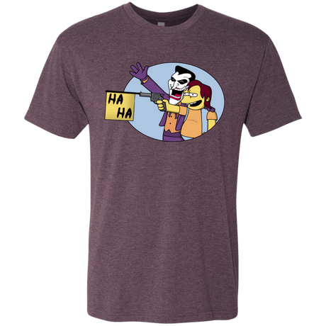 T-Shirts Vintage Purple / Small Funny Gun Men's Triblend T-Shirt