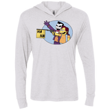 T-Shirts Heather White / X-Small Funny Gun Triblend Long Sleeve Hoodie Tee