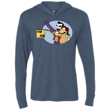 T-Shirts Indigo / X-Small Funny Gun Triblend Long Sleeve Hoodie Tee