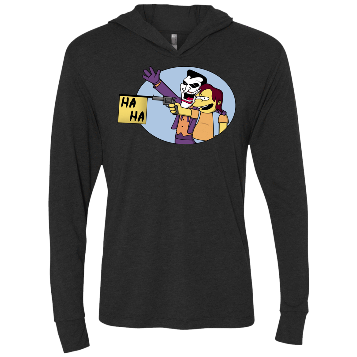 T-Shirts Vintage Black / X-Small Funny Gun Triblend Long Sleeve Hoodie Tee