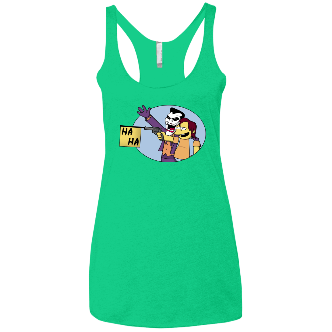 T-Shirts Envy / X-Small Funny Gun Women's Triblend Racerback Tank
