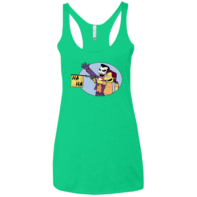 T-Shirts Envy / X-Small Funny Gun Women's Triblend Racerback Tank
