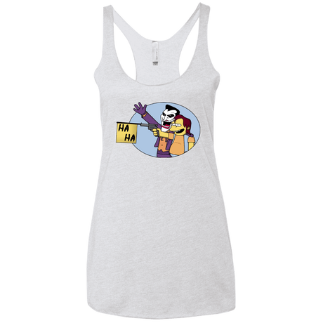 T-Shirts Heather White / X-Small Funny Gun Women's Triblend Racerback Tank