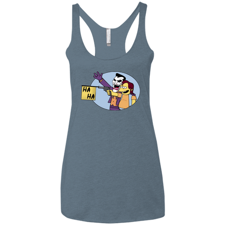 T-Shirts Indigo / X-Small Funny Gun Women's Triblend Racerback Tank