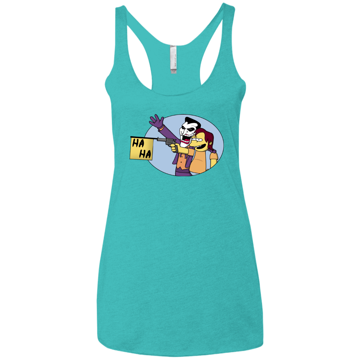 T-Shirts Tahiti Blue / X-Small Funny Gun Women's Triblend Racerback Tank