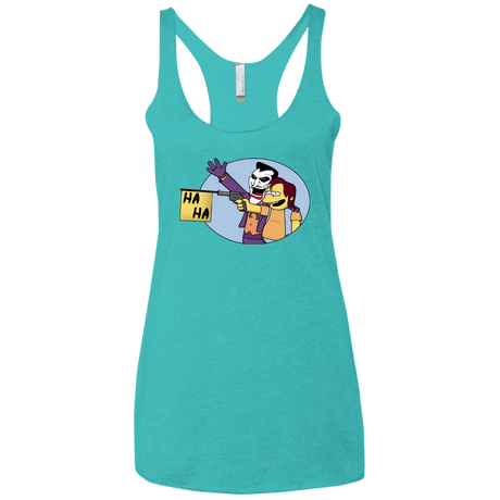T-Shirts Tahiti Blue / X-Small Funny Gun Women's Triblend Racerback Tank