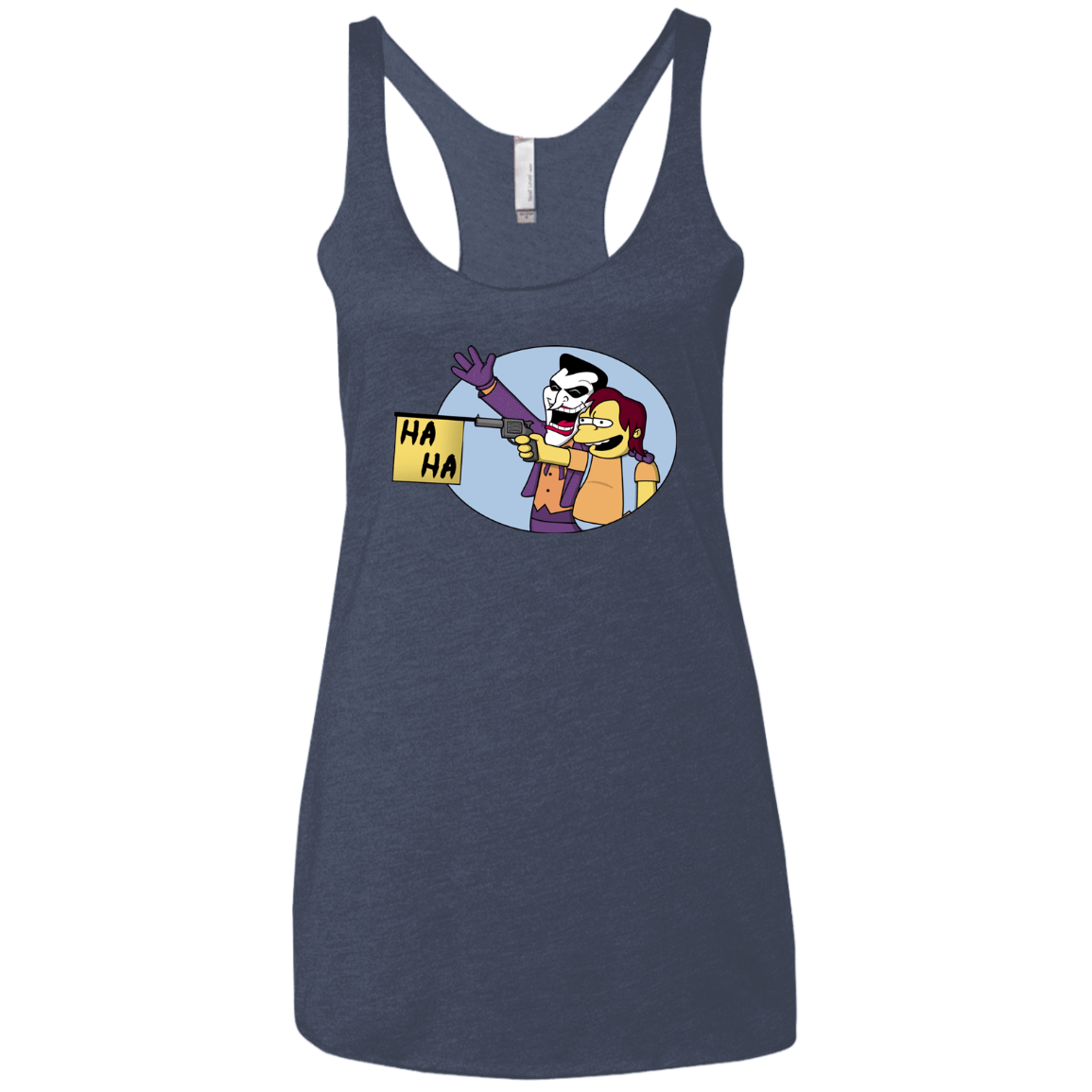 T-Shirts Vintage Navy / X-Small Funny Gun Women's Triblend Racerback Tank