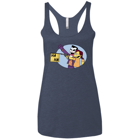 T-Shirts Vintage Navy / X-Small Funny Gun Women's Triblend Racerback Tank