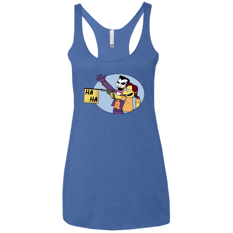 T-Shirts Vintage Royal / X-Small Funny Gun Women's Triblend Racerback Tank