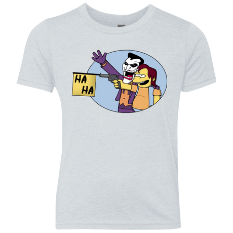 T-Shirts Heather White / YXS Funny Gun Youth Triblend T-Shirt