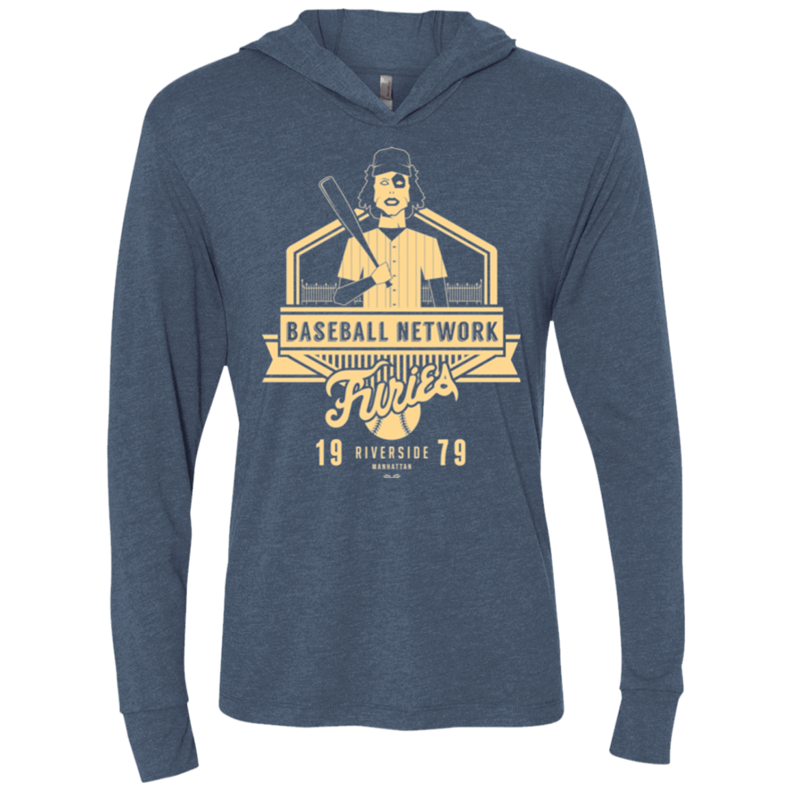 T-Shirts Indigo / X-Small Furies Triblend Long Sleeve Hoodie Tee