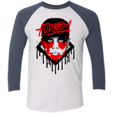 T-Shirts Heather White/Indigo / X-Small Furiosa Men's Triblend 3/4 Sleeve