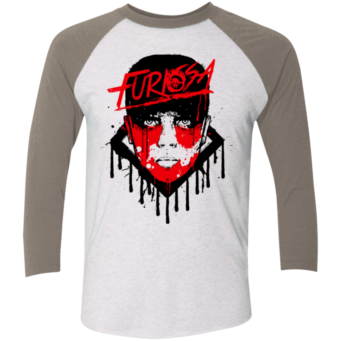 T-Shirts Heather White/Vintage Grey / X-Small Furiosa Men's Triblend 3/4 Sleeve