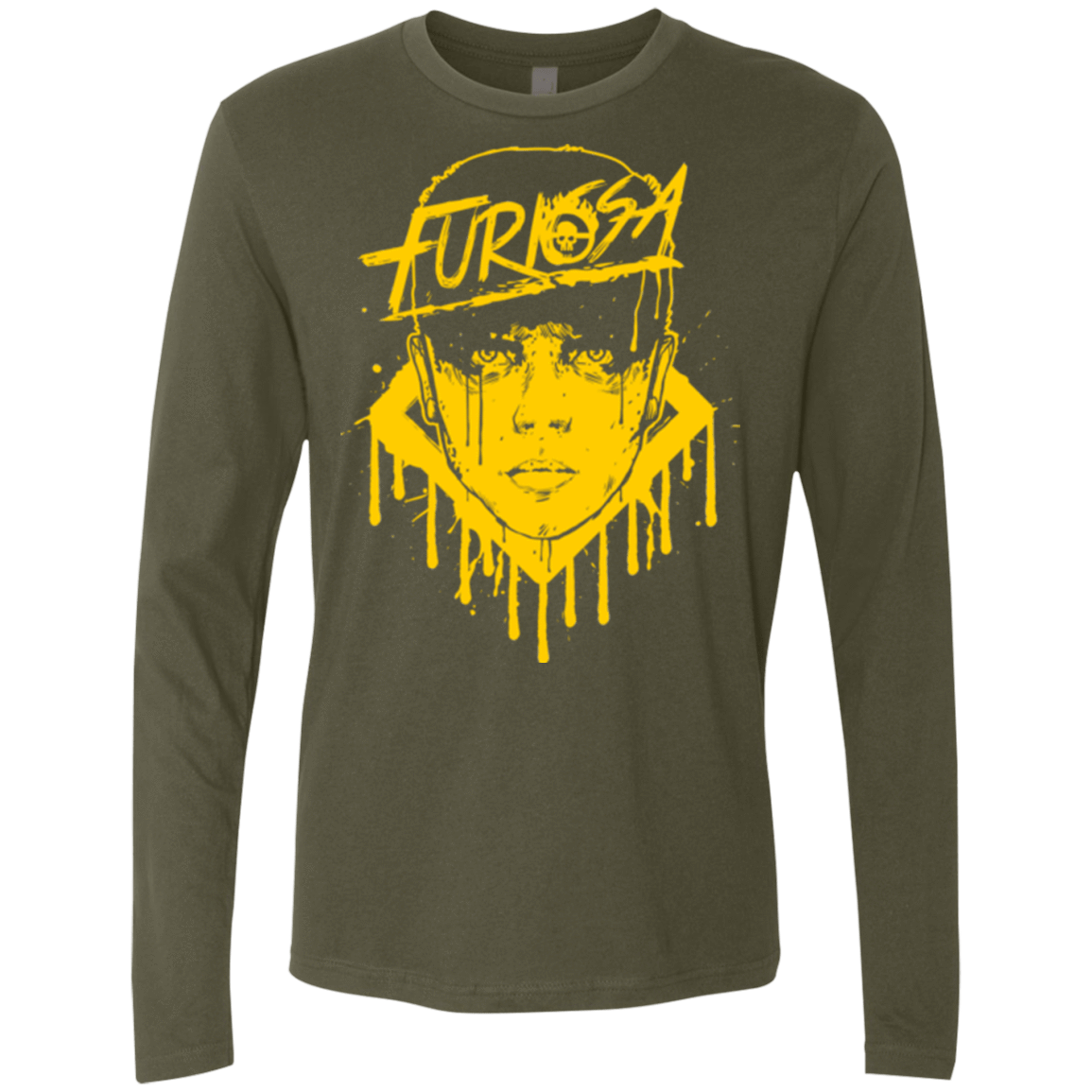 T-Shirts Military Green / Small Furiosa Yellow Men's Premium Long Sleeve