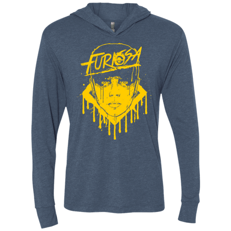 T-Shirts Indigo / X-Small Furiosa Yellow Triblend Long Sleeve Hoodie Tee