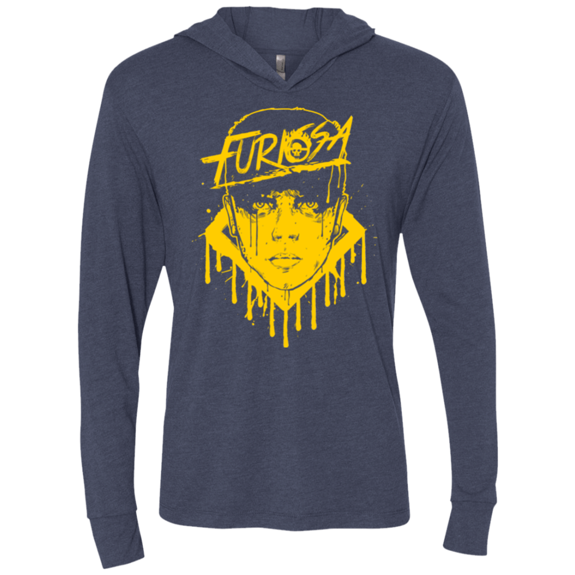 T-Shirts Vintage Navy / X-Small Furiosa Yellow Triblend Long Sleeve Hoodie Tee