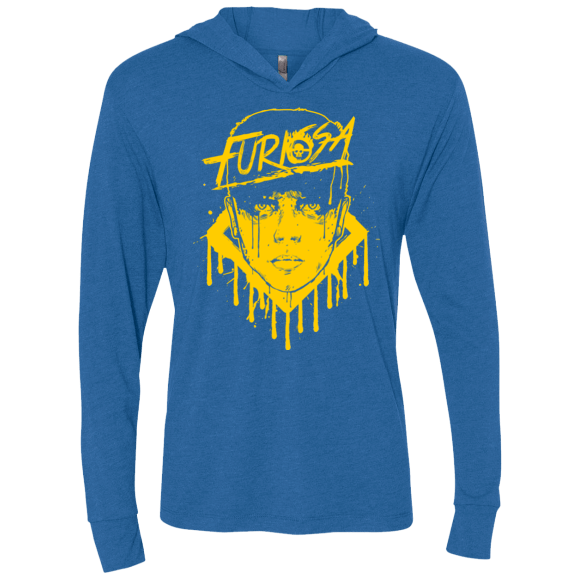 T-Shirts Vintage Royal / X-Small Furiosa Yellow Triblend Long Sleeve Hoodie Tee
