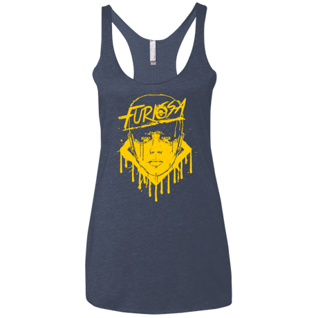T-Shirts Vintage Navy / X-Small Furiosa Yellow Women's Triblend Racerback Tank