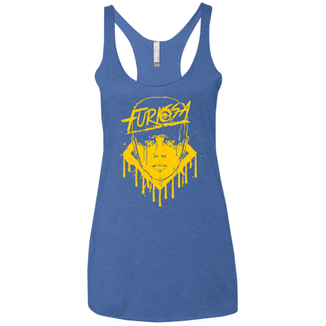 T-Shirts Vintage Royal / X-Small Furiosa Yellow Women's Triblend Racerback Tank