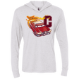 T-Shirts Heather White / X-Small Fury And Fire Triblend Long Sleeve Hoodie Tee
