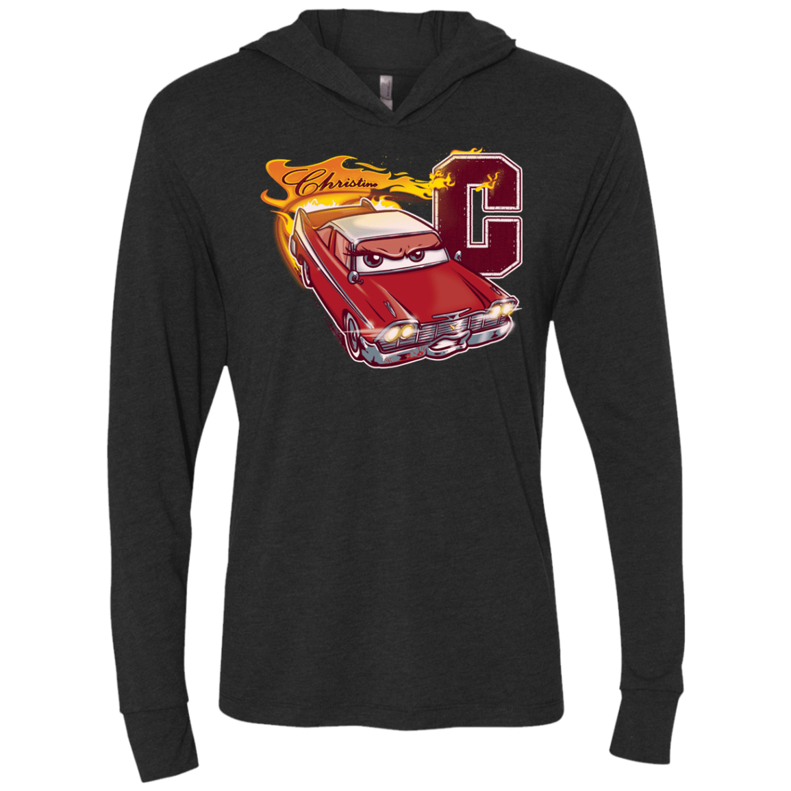 T-Shirts Vintage Black / X-Small Fury And Fire Triblend Long Sleeve Hoodie Tee