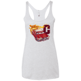 T-Shirts Heather White / X-Small Fury And Fire Women's Triblend Racerback Tank