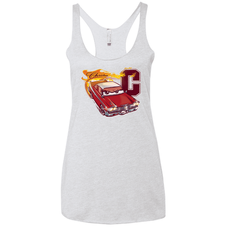 T-Shirts Heather White / X-Small Fury And Fire Women's Triblend Racerback Tank