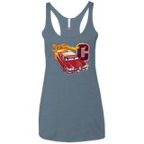 T-Shirts Indigo / X-Small Fury And Fire Women's Triblend Racerback Tank