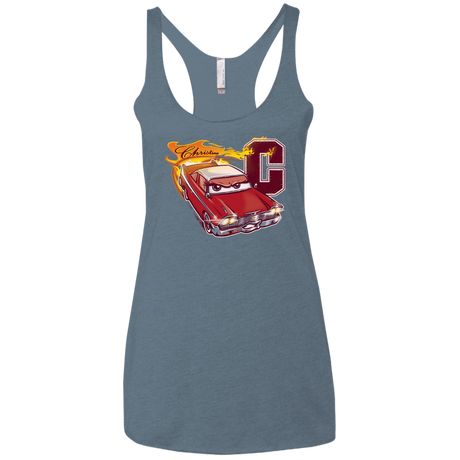 T-Shirts Indigo / X-Small Fury And Fire Women's Triblend Racerback Tank