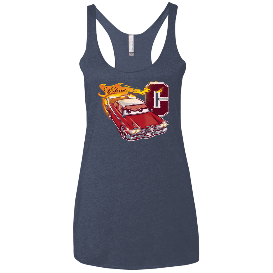 T-Shirts Vintage Navy / X-Small Fury And Fire Women's Triblend Racerback Tank