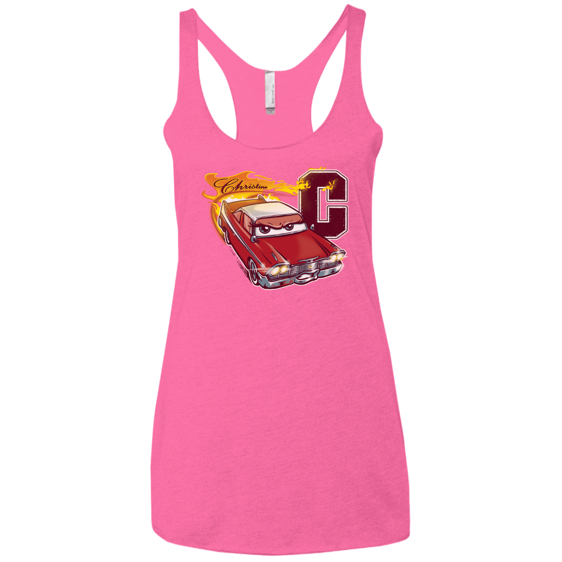 T-Shirts Vintage Pink / X-Small Fury And Fire Women's Triblend Racerback Tank