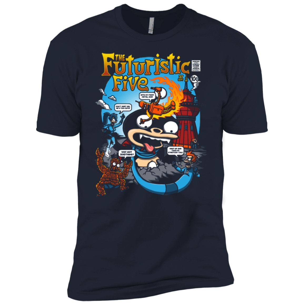 T-Shirts Midnight Navy / YXS Futurama Fantastic 4 Boys Premium T-Shirt