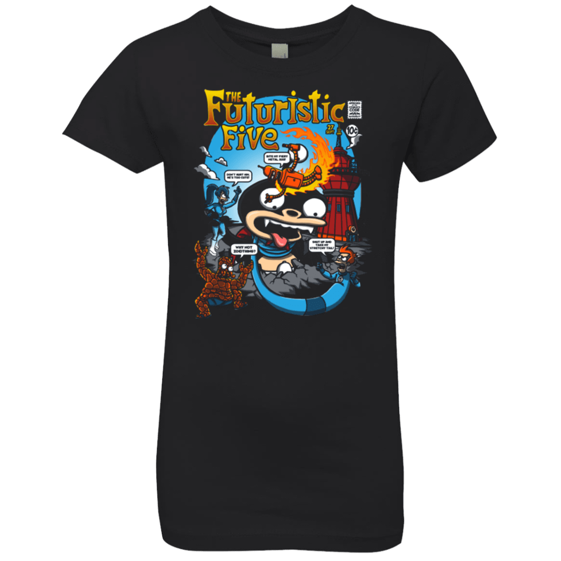 T-Shirts Black / YXS Futurama Fantastic 4 Girls Premium T-Shirt