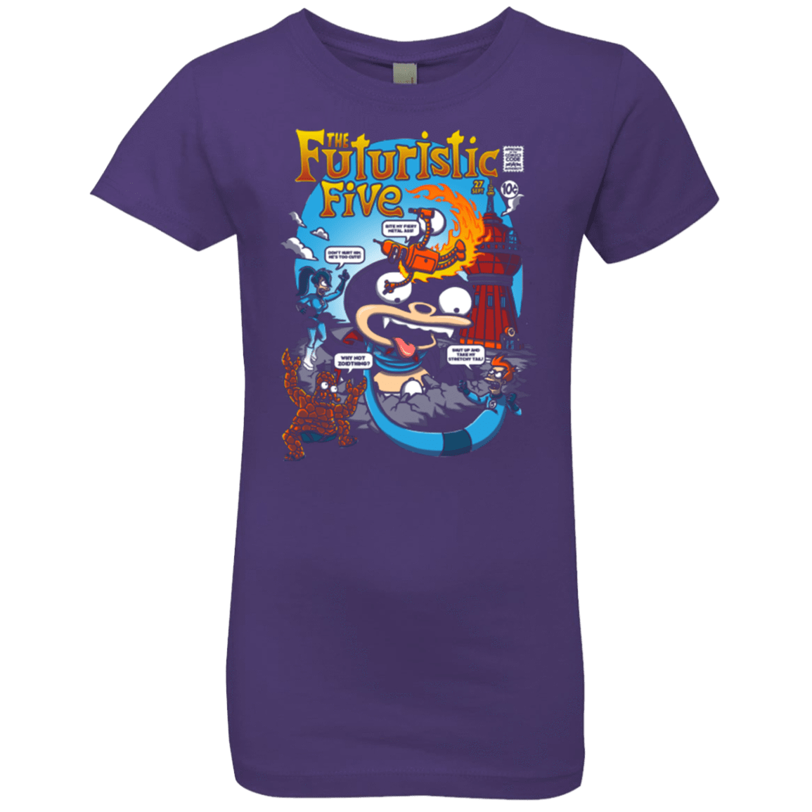 T-Shirts Purple Rush / YXS Futurama Fantastic 4 Girls Premium T-Shirt