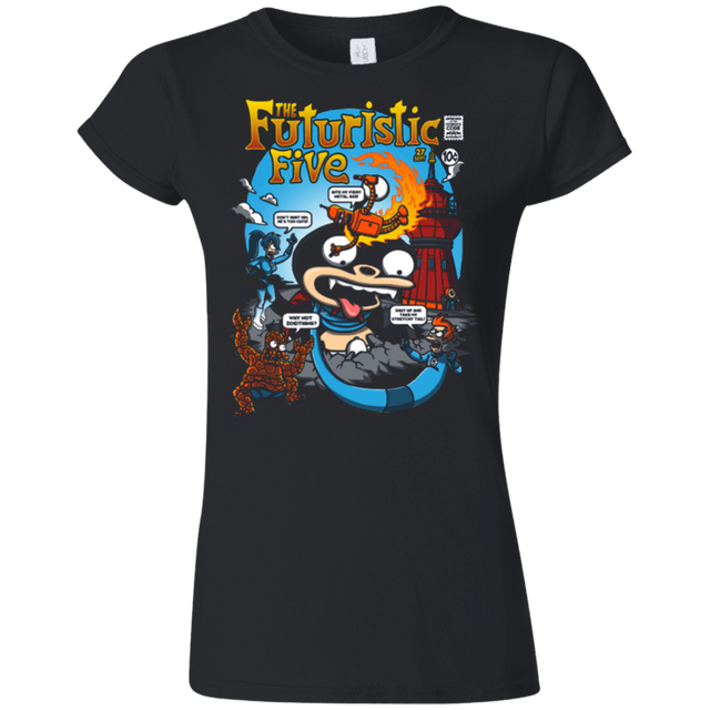 T-Shirts Black / S Futurama Fantastic 4 Junior Slimmer-Fit T-Shirt