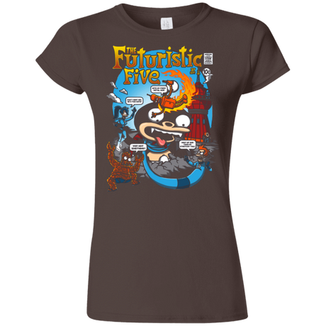 T-Shirts Dark Chocolate / S Futurama Fantastic 4 Junior Slimmer-Fit T-Shirt