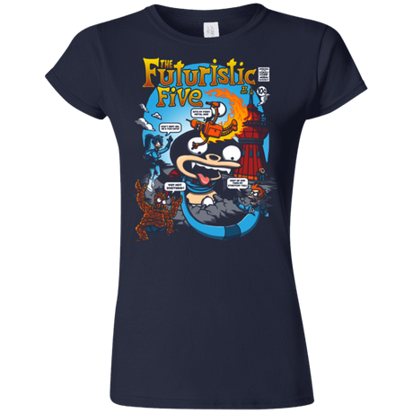 T-Shirts Navy / S Futurama Fantastic 4 Junior Slimmer-Fit T-Shirt